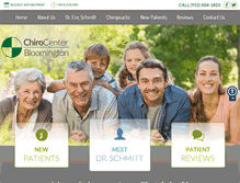 Tablet Screenshot of chirocenterbloomington.com